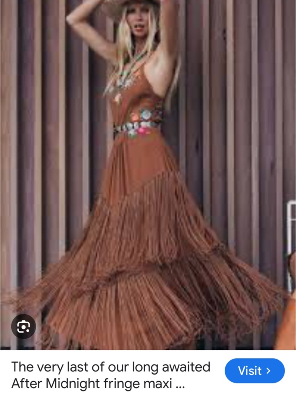Chasing Unicorns After Midnight Fringe Maxi Dress